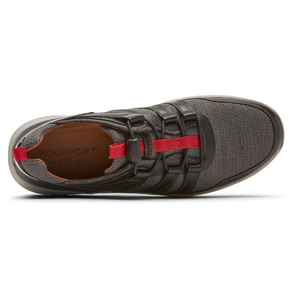 Rockport Singapore Mens Sneakers - PulseTech Alt Bungee Black - TN5214087